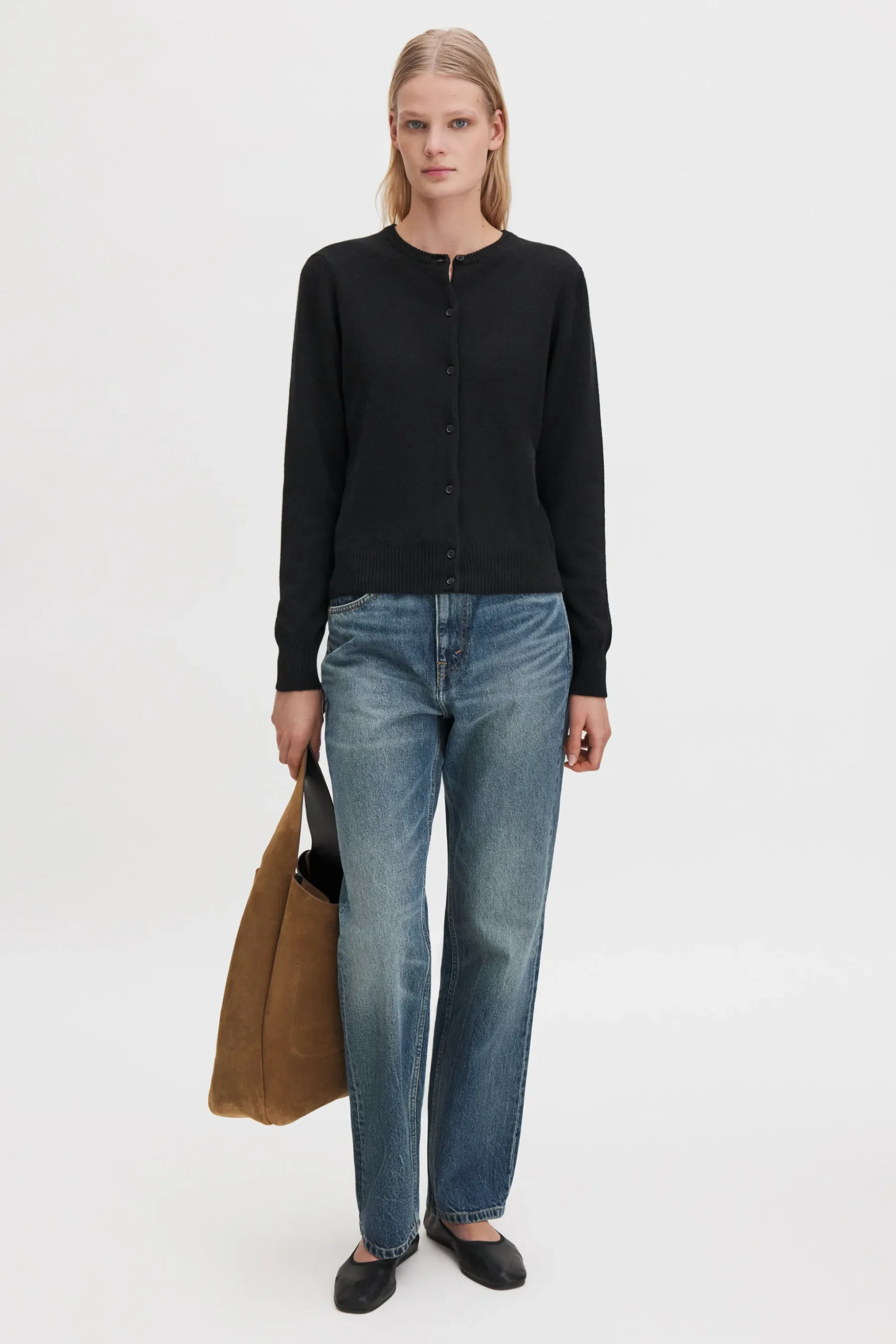 Cashmere Crewneck Cardigan