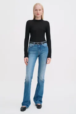Lyocell Cashmere Mock Neck Top