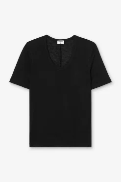 Lyocell Cashmere Scoop Tee