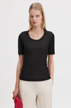 Lyocell Cashmere Scoop Tee