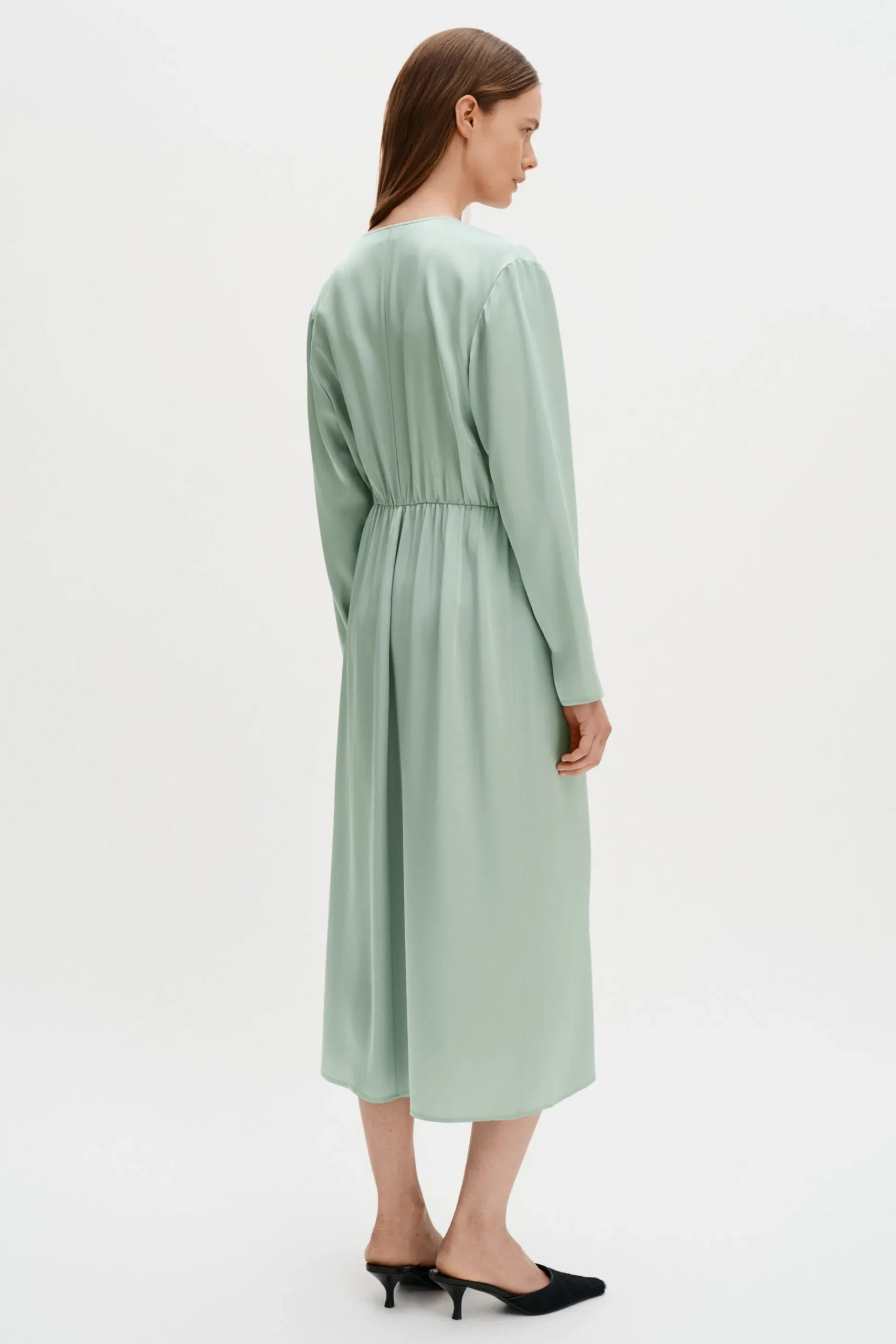 Pleated Wrap Dress