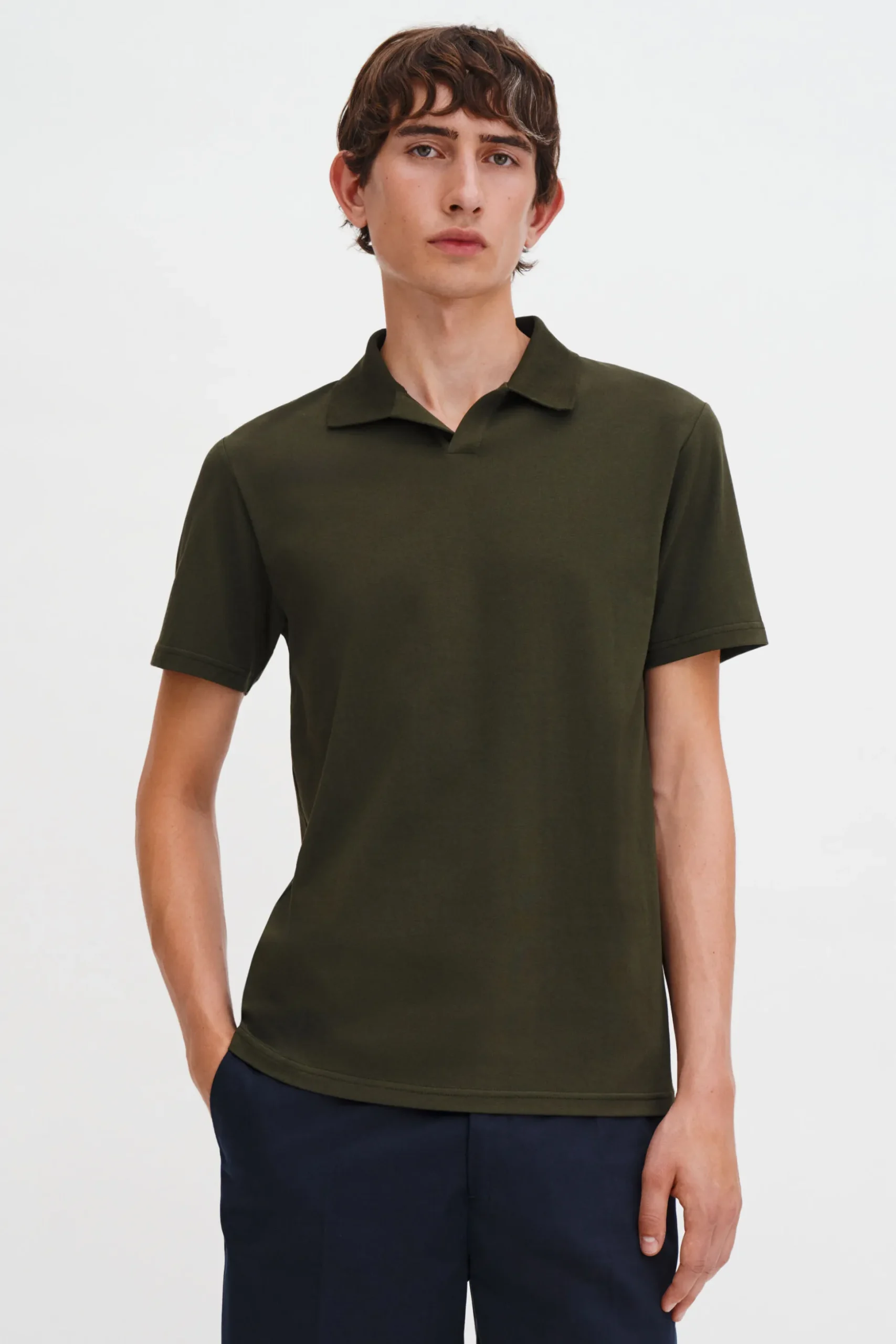 Stretch Cotton Polo T-Shirt
