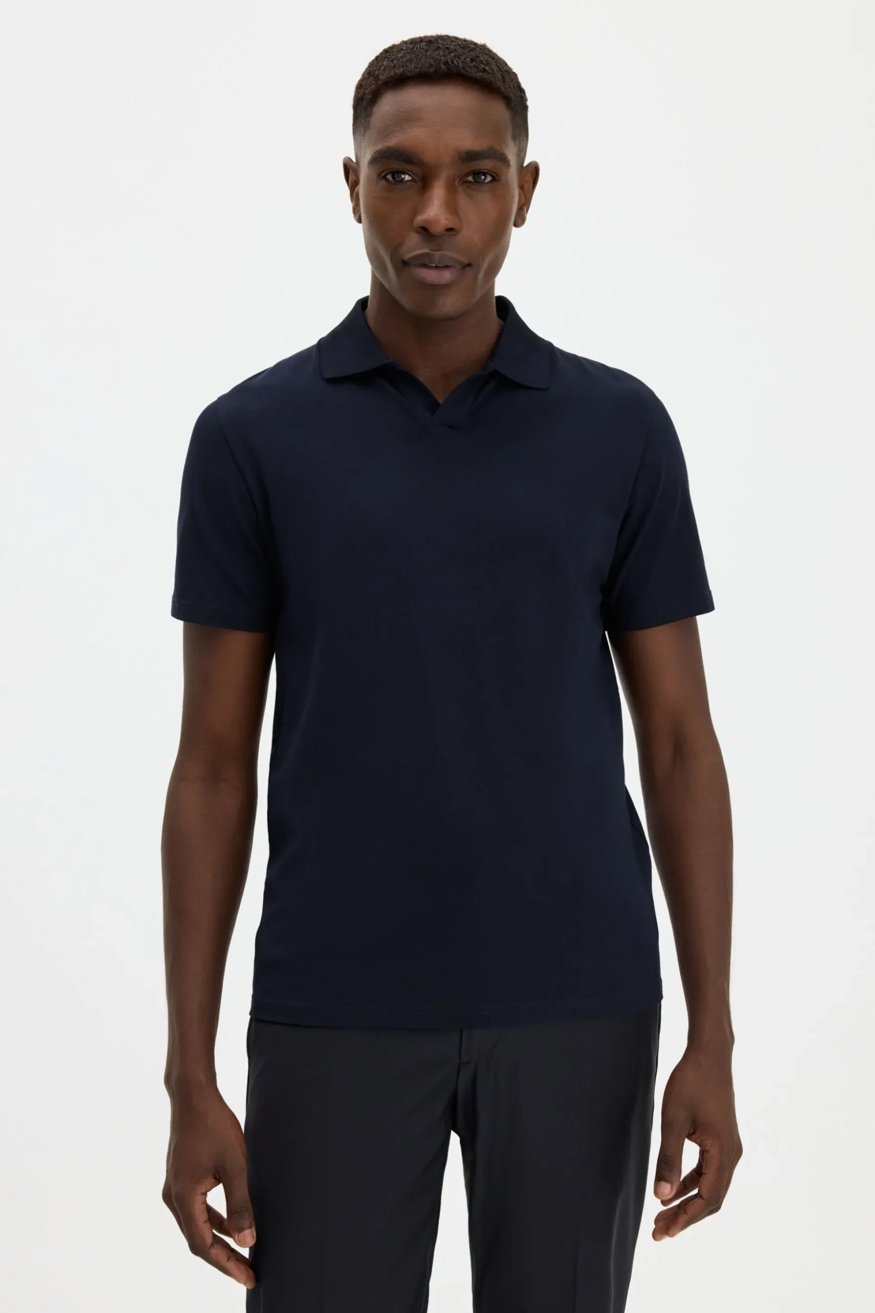 Stretch Cotton Polo T-Shirt
