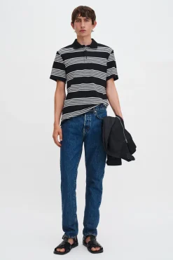 Striped Jersey Polo Shirt
