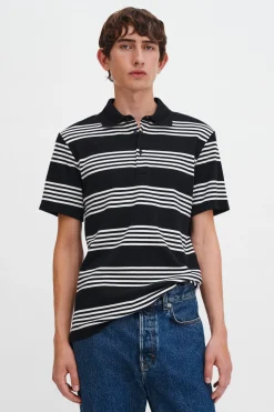 Striped Jersey Polo Shirt