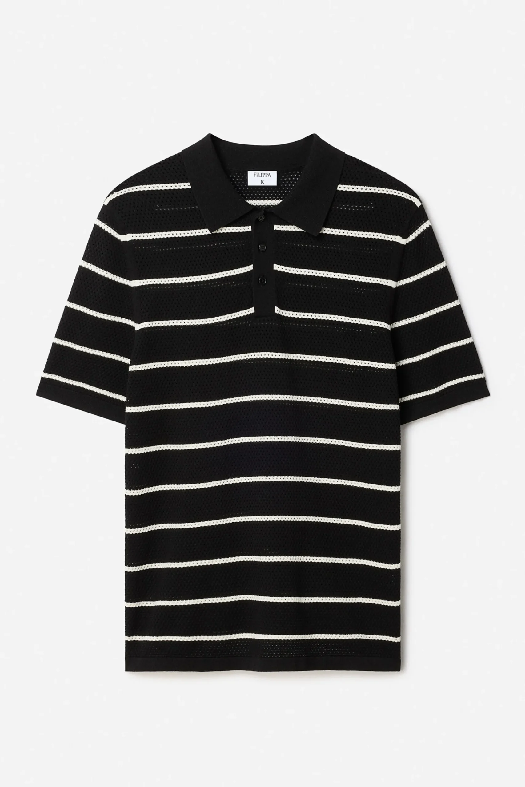 Striped Mesh Polo